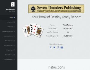 Book of Destiny Personal Yearly Report