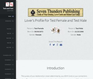 Love Cards Relationship Report